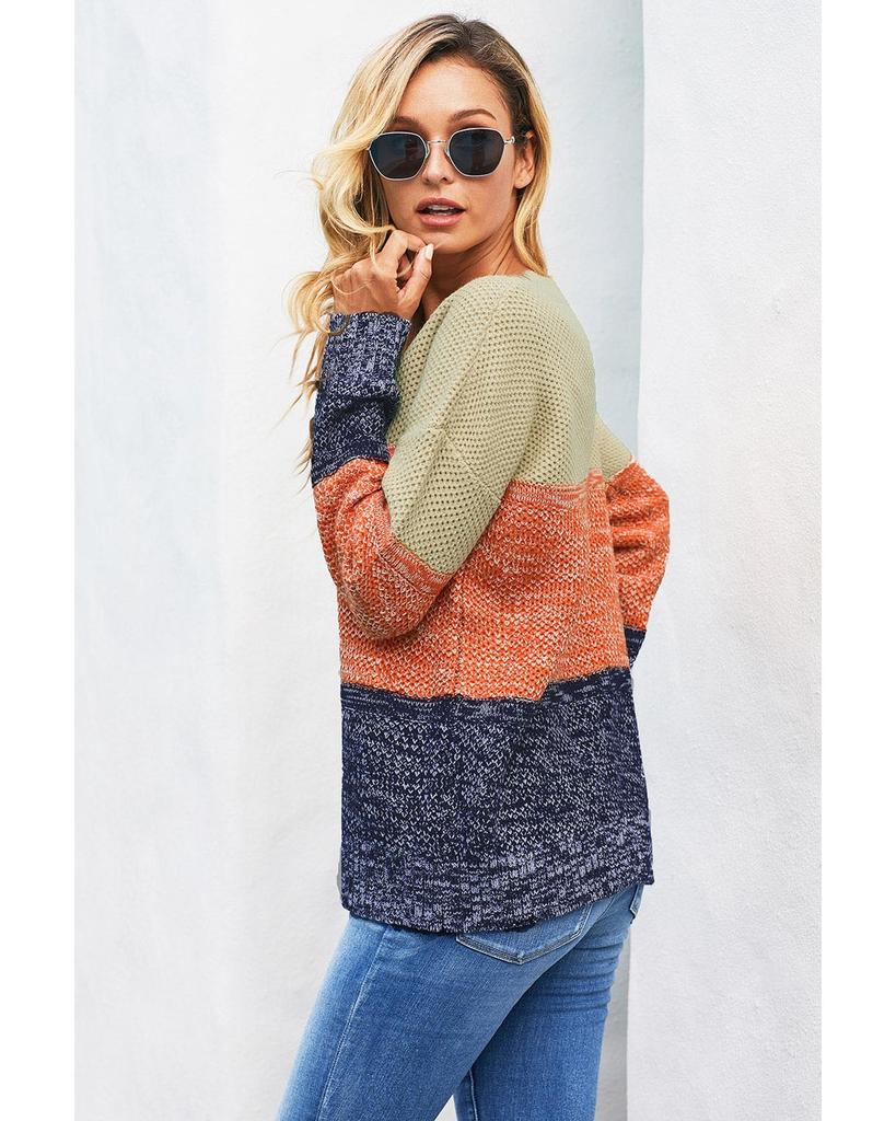 Azura Exchange Netted Texture Pullover Sweater