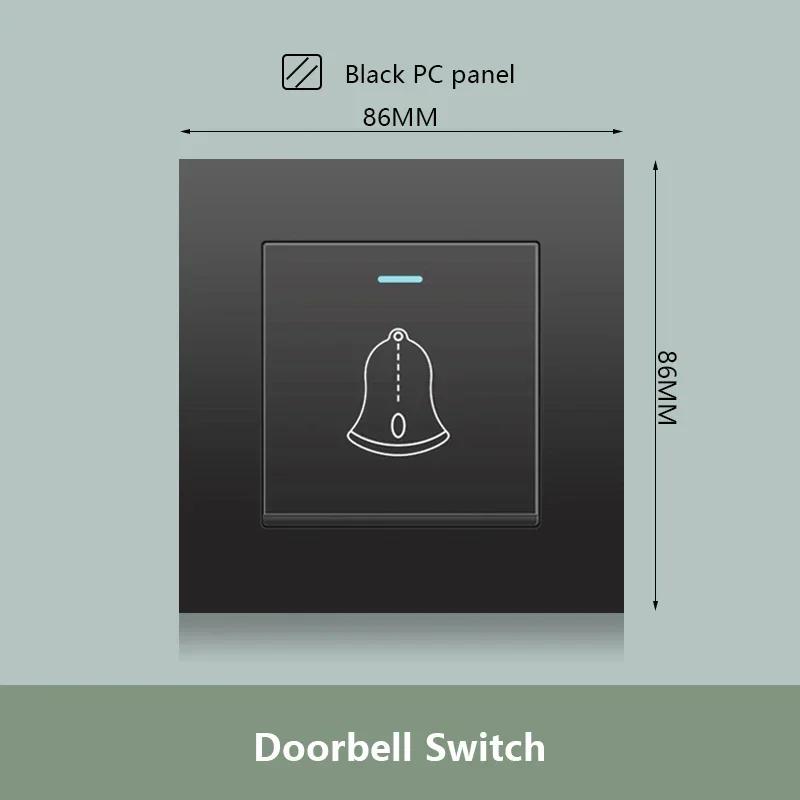 Черная настенная розетка UK 13A с USB Type C 18 Вт для быстрой зарядки, универсальная настенная розетка 220 В, электрический выключатель света