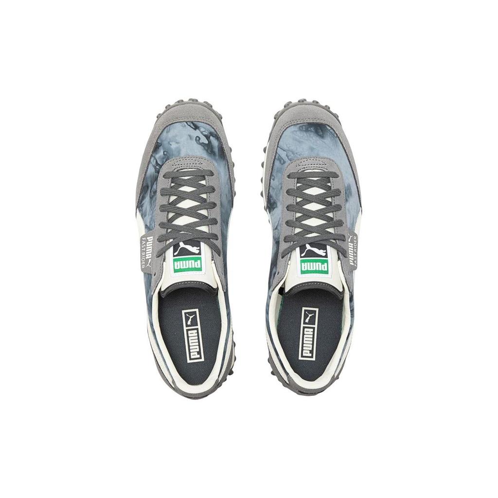 Puma Fast Rider Mmq Поношенная Кожа Спортивные Низкие Кроссовки для Повседневной Носки Унисекс кроссовки Белый Серый 392091-03