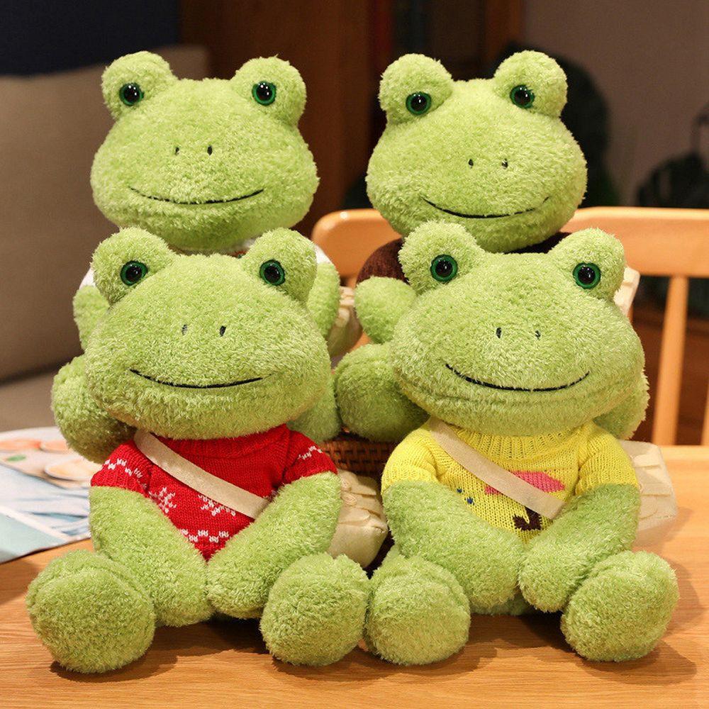 Soft Toy Cartoon Doll Stuffed Animals Sweater Frog Doll Frog Stuffed Toy Dressing Frog Plush Toy