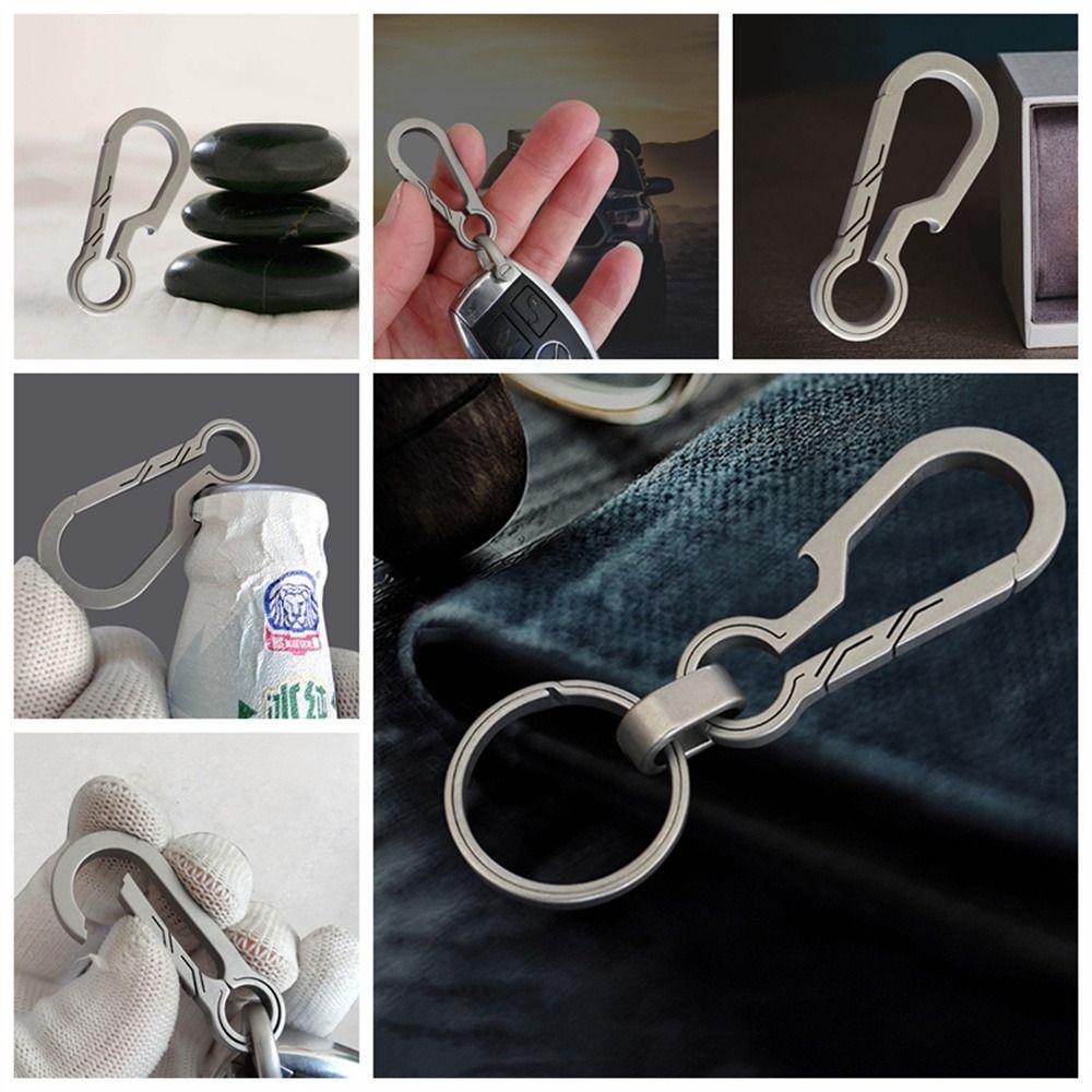 Брелок из титанового цинкового сплава с поясным ремнем EDC-инструментом Титановые брелоки-держатели Автомобильный брелок