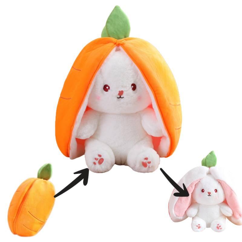 Fruit Shapeshifting Rabbit Plush Toy Stuffed Action Dolls Kids Pillow Throw