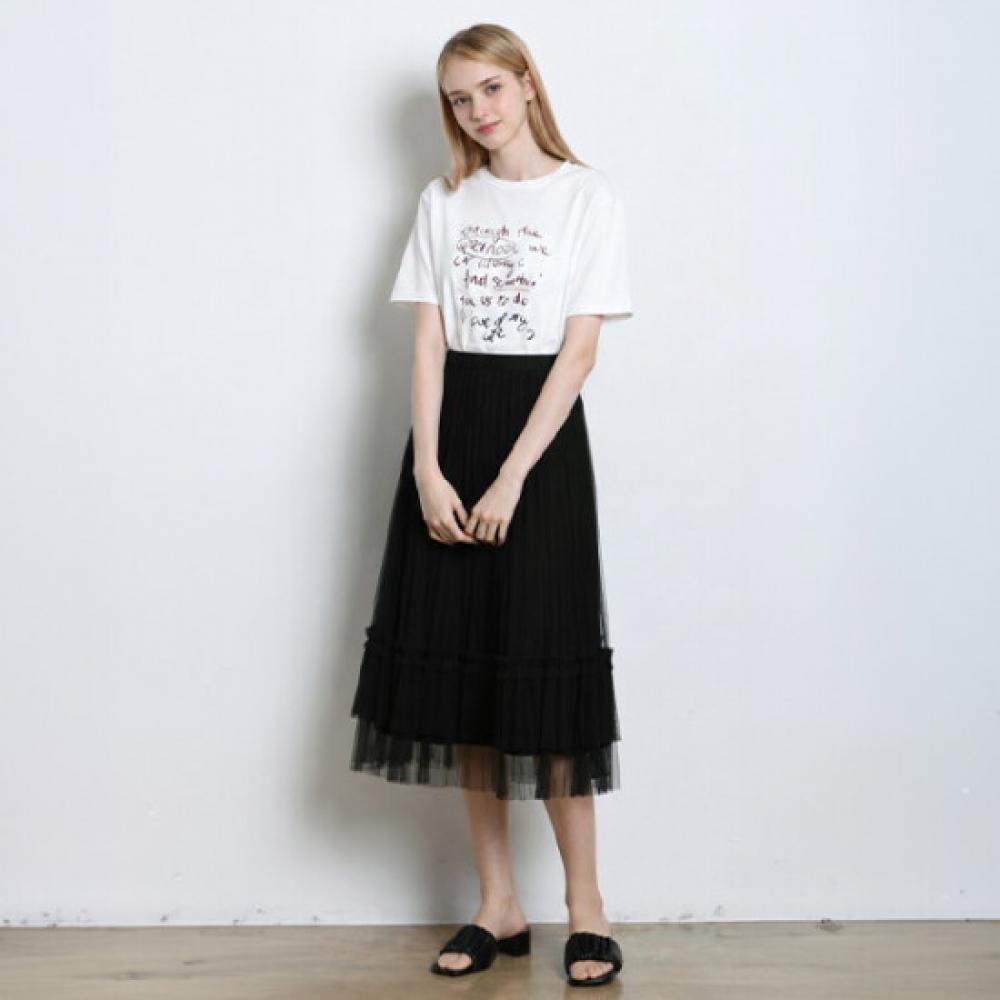 Ozoc Pleats 2way Skirt