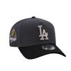 New Era LA Los Angeles Dodgers MLB 9FORTY Чемпионская Snapback Кепка Мировой Серии с Боковым Черным Черно-Серым-Черным Нашивкой, Регулируемая Застежка, [Б/У]