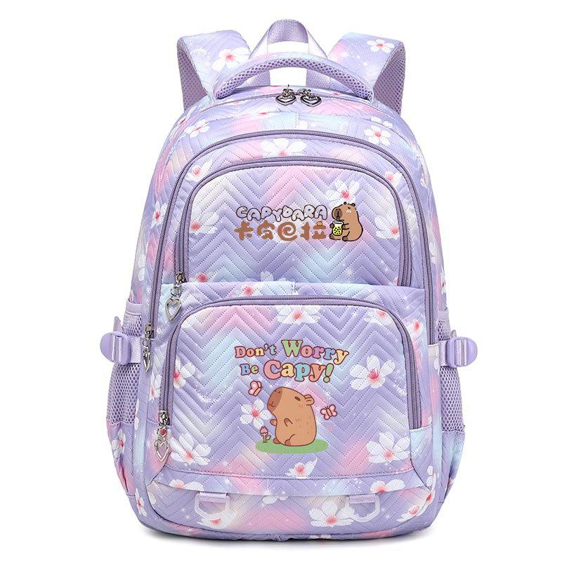 Cute Capybara Boys Girls School Backpack For Teenage Youth Girls Kawaii Student Kids Rucksack Laptop Books Bag Mochila