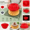 Silicone Chiffon Cake Mold 3D Baking Silicone Molds Round Fluted Tube Pans  for Gelatin
