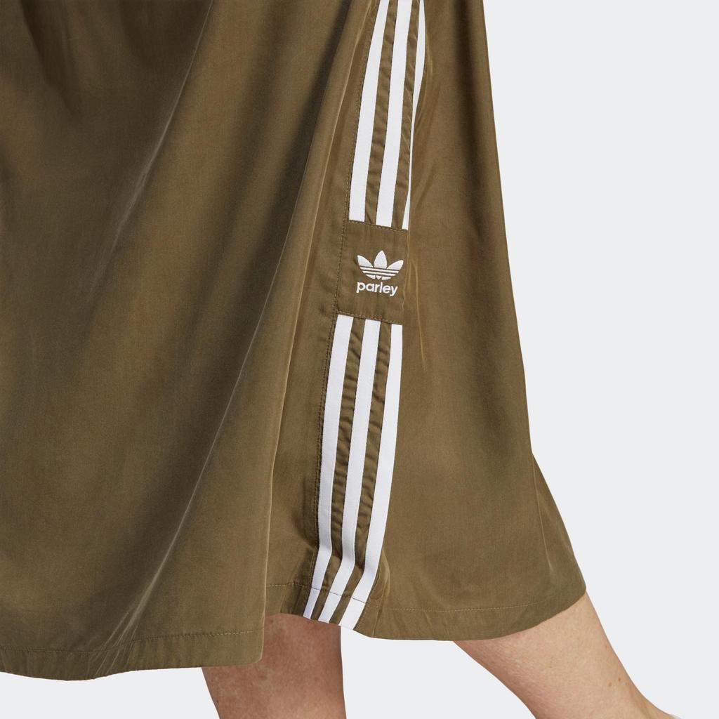 adidas Оригинальная спортивная повседневная юбка средней длины с логотипом бренда Trefoil, женская многослойная оливково-зеленая юбка IC5360