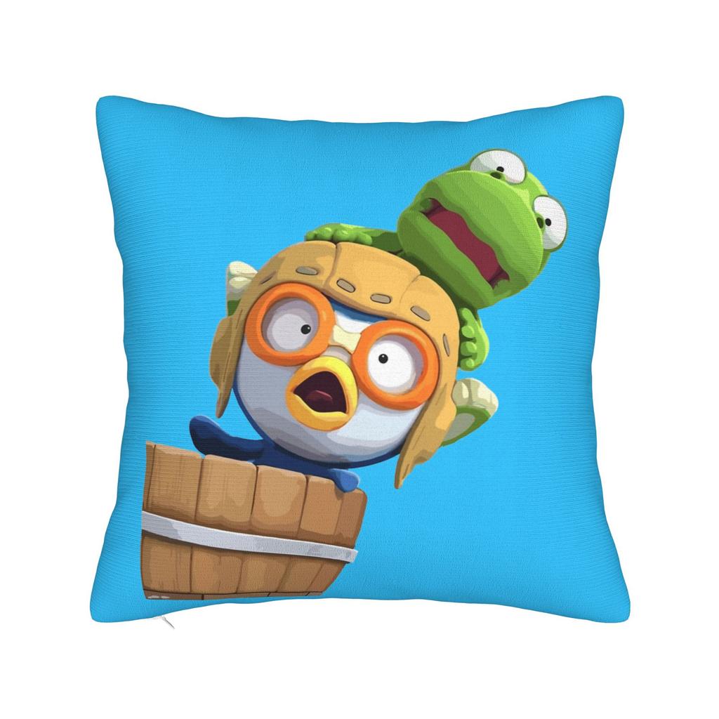 Чехол на подушку с героями мультфильмов Loopy, Petty, Crong, Eddy, Pobys, Pororo Пингвиненок, Декоративный чехол на подушку