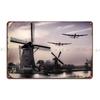 Lancaster Bombers Over The Dutch Mills Metal Sign Pub Plaques Cave Custom Classic Tin Sign Poster