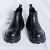 Italian Chelsea Casual Leather Boots Men Thick Bottom Antiskid Biker Boot High Top Popular Trendy All-match Street Outdoor Shoes