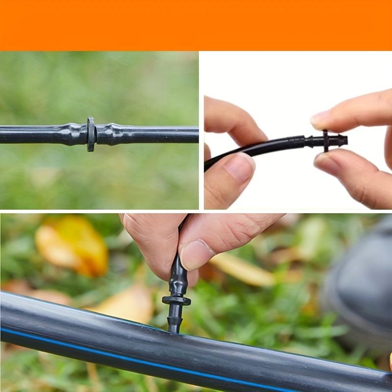 100pcs 4/7 Dual Hook Micro Irrigation Barbed Connectors For Garden Field Watering Gardening Accessories