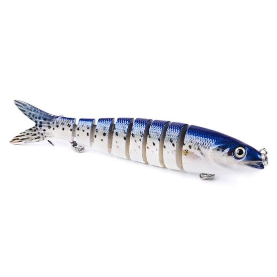 13,5 см/19 г многосочлененная рыболовная приманка с крючками, реалистичная 8-секционная приманка для свимбейта, бионическая жесткая искусственная приманка, аксессуары для рыбалки в пресной и соленой воде