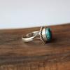 Кольцо из синей меди с бирюзой, кольцо из стерлингового серебра 925 пробы, богемное кольцо, эффектное кольцо-обещание, кольцо с драгоценным камнем, подарок на день святого Валентина,