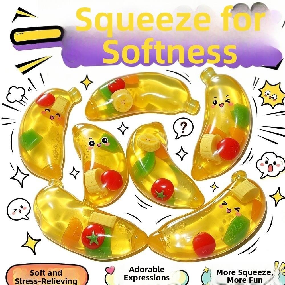 Soft Squeeze Simulated Banana Vent Toy Simulated Fruit Fruits Pinch Toy Adults Kids