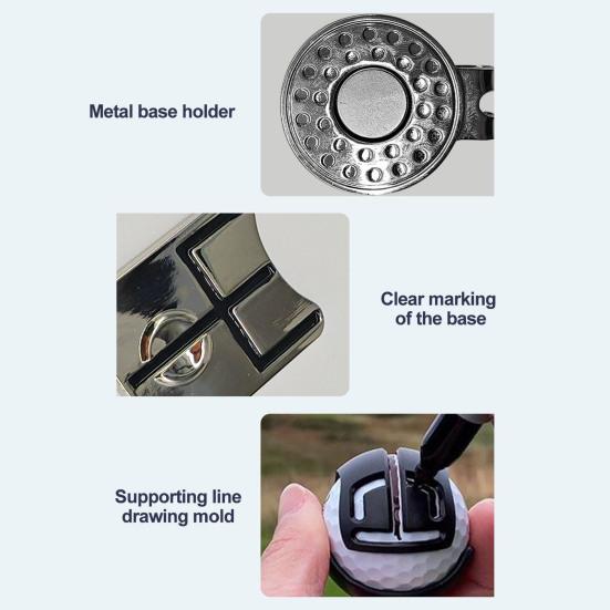 Golf Putter Alignment Aid Kit Golf Ball Marker Lightweight Portable Golf Putting Accuracy Marker Training Tool