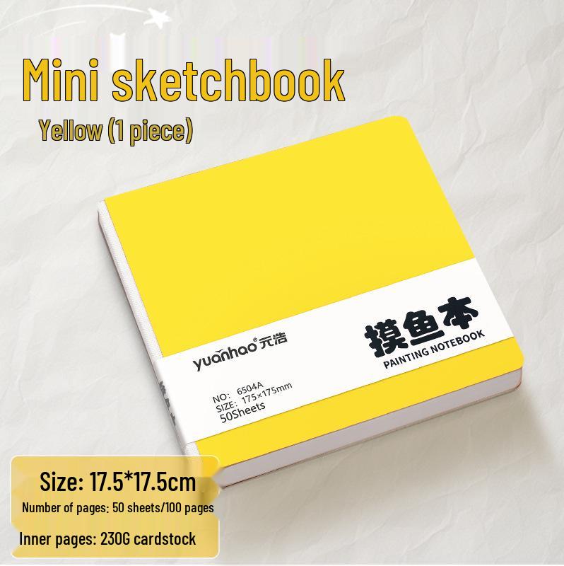 Портативный скетчбук для зарисовок рыбы Yuan Hao: Квадратный чистый альбом для рисования