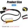 2 PCS H11/H8/H9 LED Load Resistor Kit, 50W Anti-Flicker Harness Resistor Kit, Auto Fog Turn Signal Bulb Relay Harness Adaptor, Universal Car