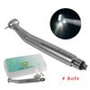 Dental E-generator Fiber Optic LED High Speed Push button Turbine Internal Triple water spray Big Power Handpiece 2/4 Holes
