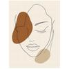 Calm Femininity In Line Calm Femininity In Line, 30X40 Cm, Dark Brown Wooden Frame, 230 Gsm Matte Paper
