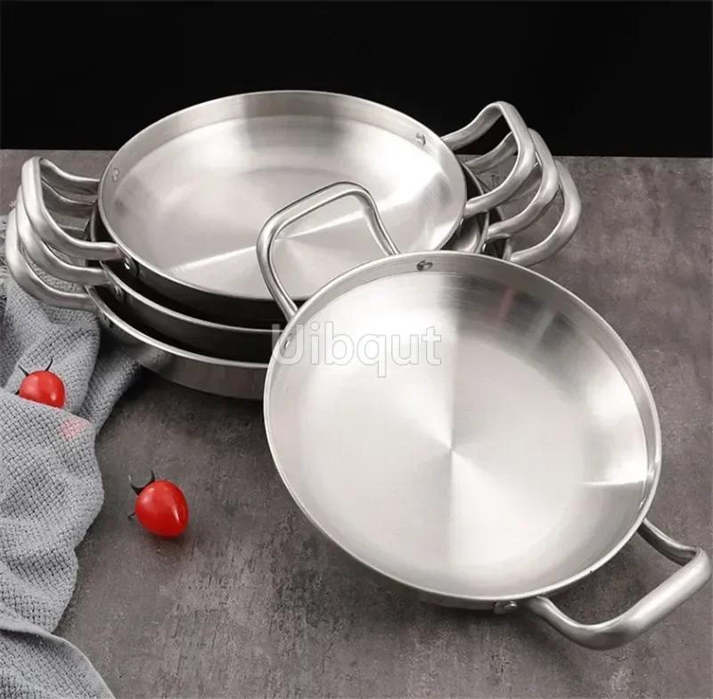 Нержавеющая сталь золото золотой Рисоварка для морепродуктов Домашняя кулинария Сковорода для паэльи Пикниковые тарелки для закусок Посуда Сотейник Сухие горшки с ручкой