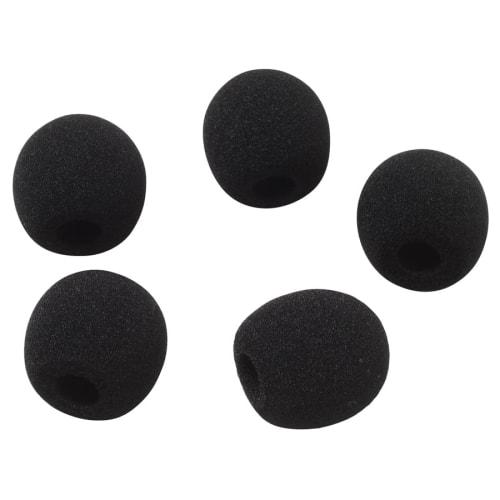 GONKISS Microphone Sponge Windscreen for Lapel Microphones, Large Speakers, 5-Piece Set, Black