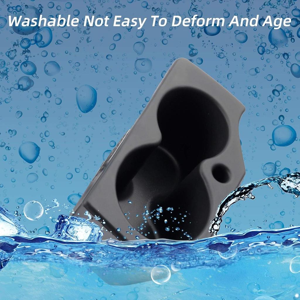 Dasbecan 2PCS Car Door Cup Holder Compatible With 2009- Dodge Ram 1500 2500 3500 4500 5500 Front Driver Passenger Foam Holder Replaces # 5NN24XXXAA