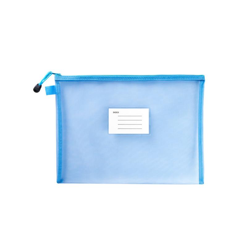 Прозрачная сумка для файлов Нейлоновая сетка на молнии Тестовая бумага Информационная сумка Сумка для хранения файлов Офисная сумка для студентов А5