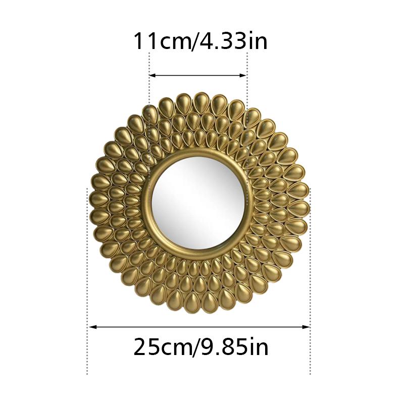 1PC/3PC Nordic Home Подвесные Зеркальные Наборы Круглые Квадратные Настенные Зеркала Наборы Золотое Подвесное Зеркало Винтаж