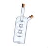 Oil and Vinegar Dispenser, 70ml 300ml Clear Glass Soy Sauce Bottle for Kitchen Container