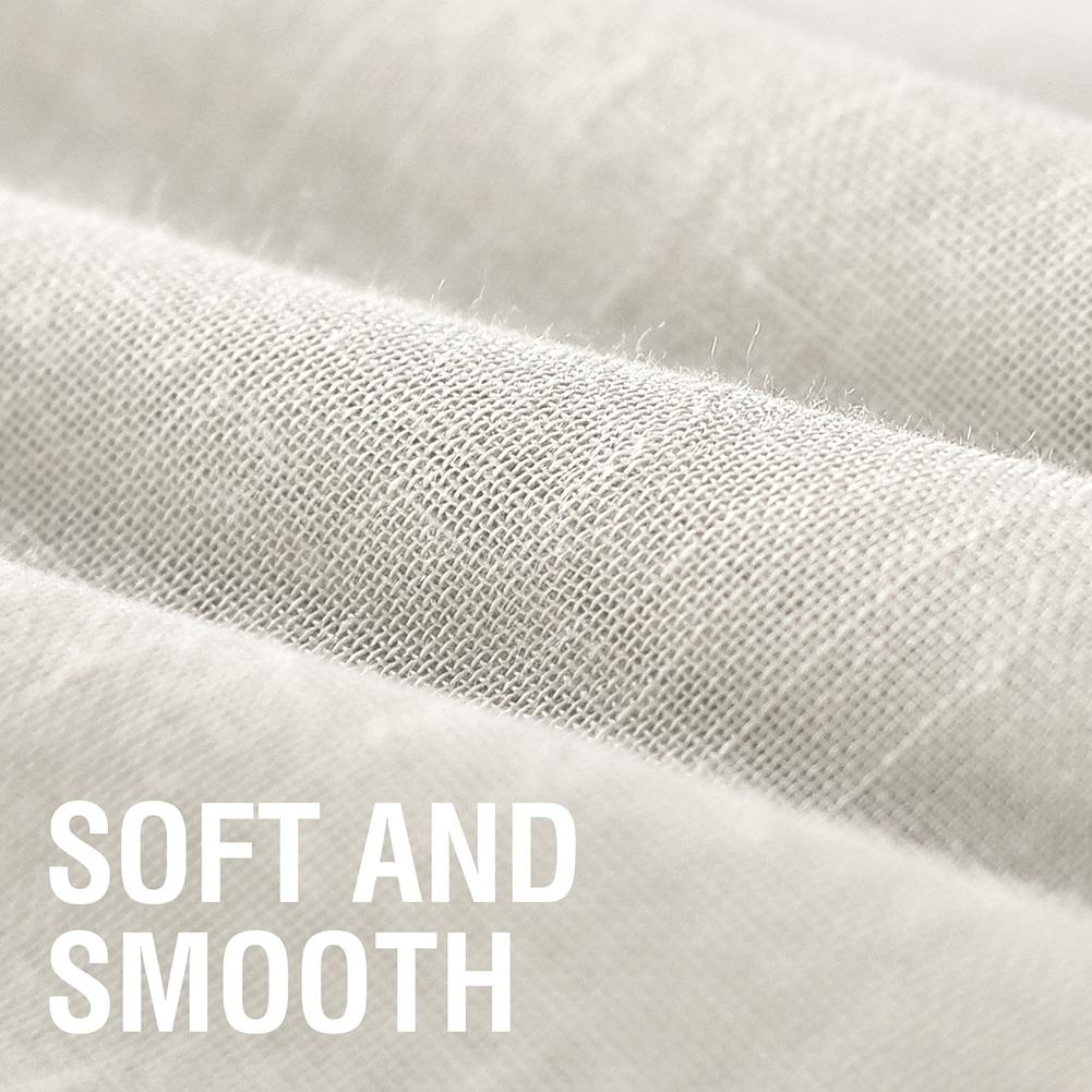 Шторы из смесовой ткани лен/лен, 2 панели, светофильтрующие, льняные полупрозрачные оконные шторы для гостиной в стиле фермерского дома, столовой, двери