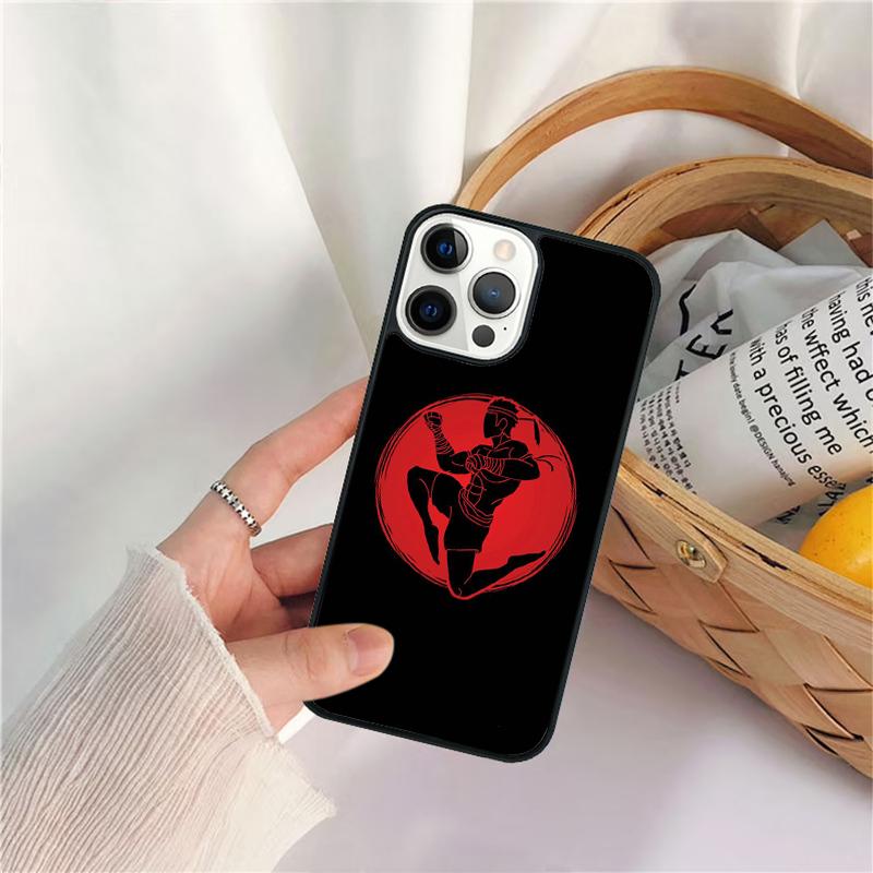 Muay Thai Knee Phone Case For iPhone 17 Air 16 15 14 11 12 13 Pro MAX Plus coque Cover Shell