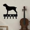 1pc Iron Crafts Dog Key Rack & Leash Hanger - 9 Inch Wide Metal Wall Art Hooks, Key Holder, Key Hanger, Towel Rack, Coat Rack