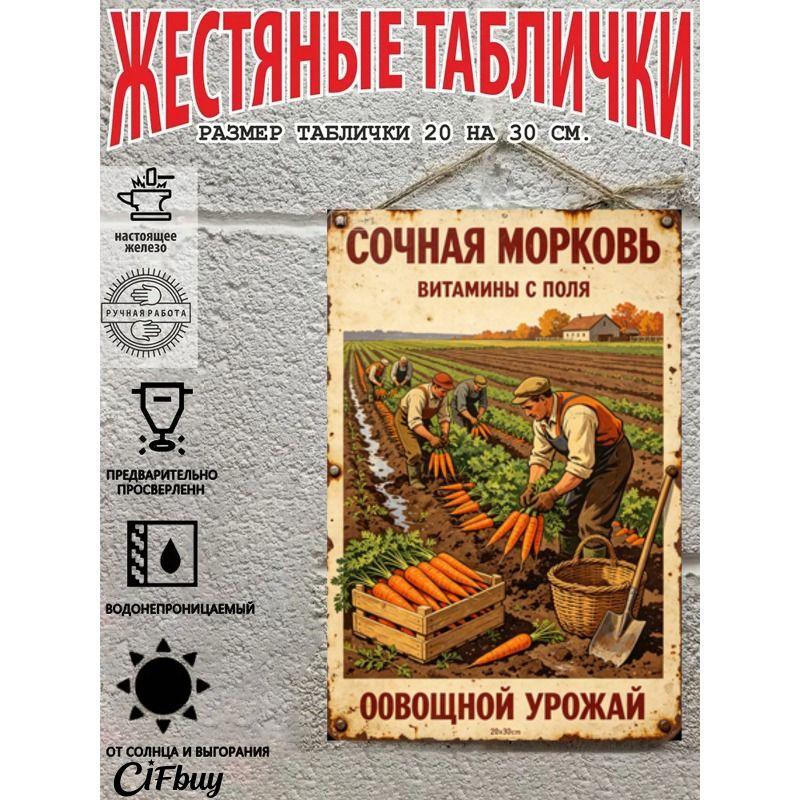 Винтажная металлическая настенная табличка, Декоративная жестяная картина для домашнего декора, 20x30 см