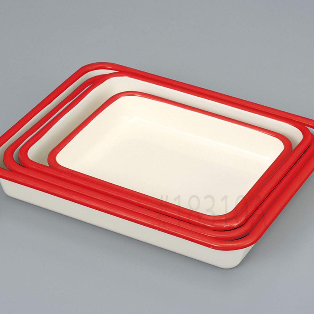 Fuji Enamel Enamel Cooking Tray New Red NR BM-S