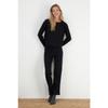 Черный вязаный пижамный комплект со шнурком Thmaw21pt0009