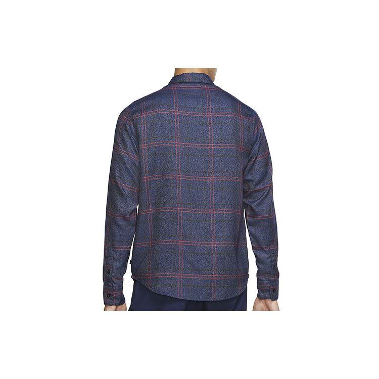 Nike SB фланелевая клетчатая рубашка для скейтборда, мужские топы, темно-синие CK5316-410