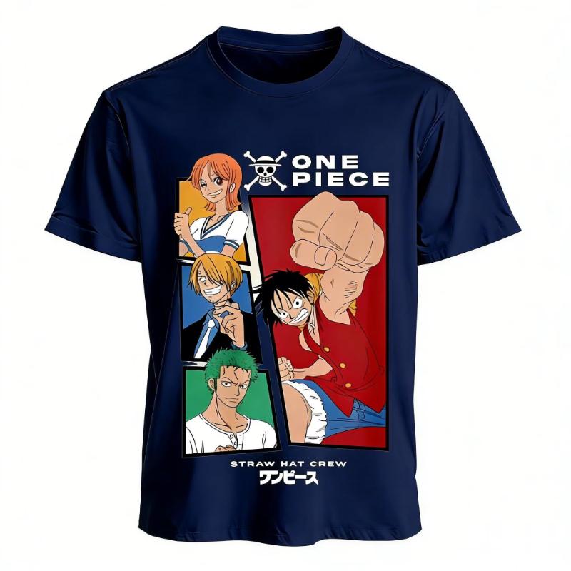One Piece Anime Luffy Straw Hat Crew Cotton T Shirt Men Women 2026 Summer Graphic Print Casual Short Sleeve Tee Streetwear Tops