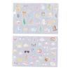 2PCS Decorative Stickers Cute Cartoon Self Adhesive Sticker Colorful PVC Sticker for DIY Album