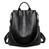 Zippered Anti-theft Hidden Bag On The Back Korean Version of Women's New Simple and Versatile Soft Leather Backpack