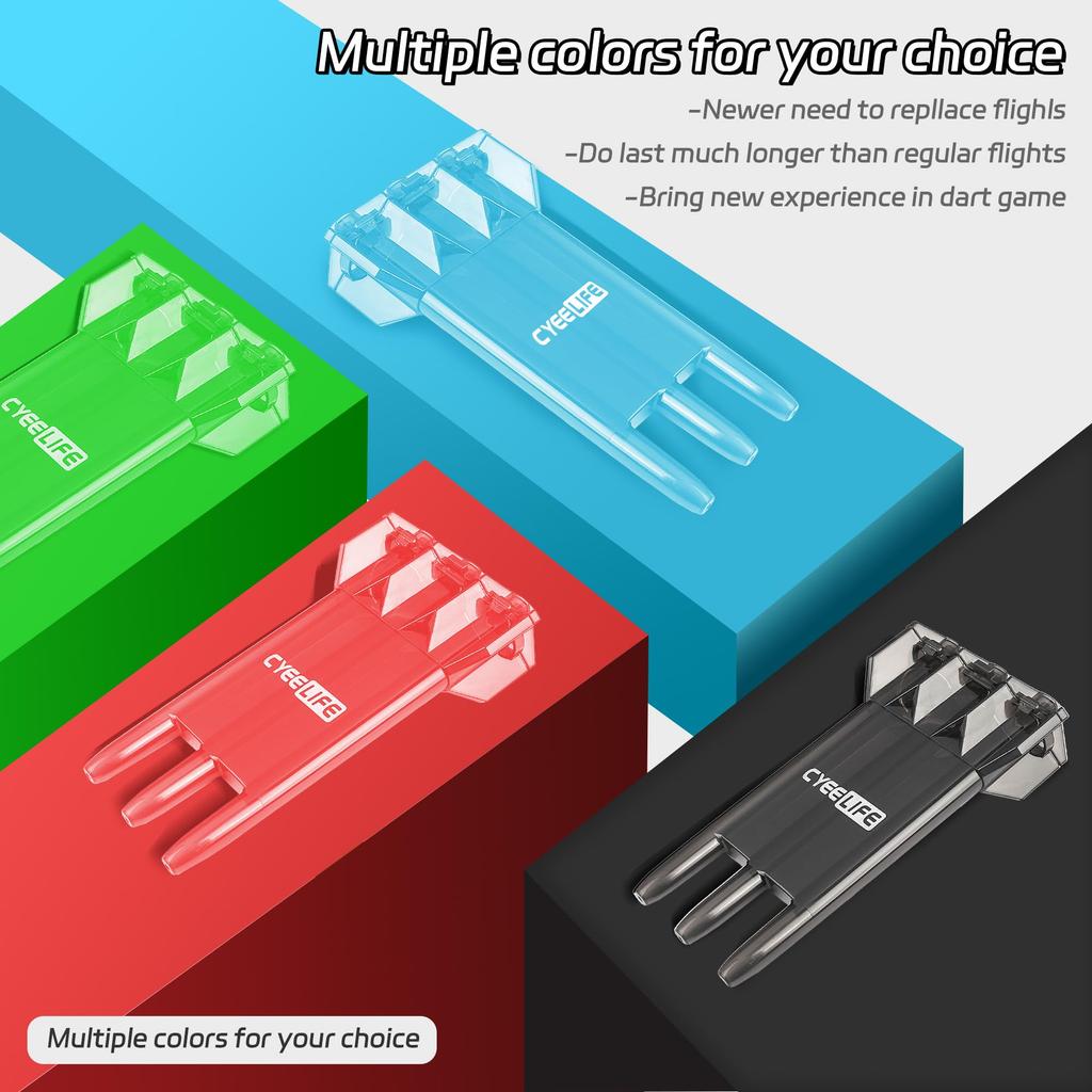 CyeeLife Darts Plastic Tips Professional Soft Tip Darts Set 18g with Suitcase and 30 Extra Dart Tips for Electronic Dartboard - (Black) (Blue)