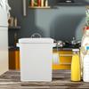 Large Airtight Metal Storage Container with Built-in Spoon for Rice Flour Sugar Dry Food Pantry Organization Kitchen Home Use