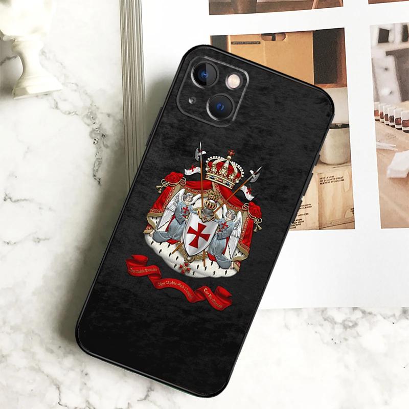 Чехол для телефона с гербом тамплиеров для iPhone 17 16 15 13 12 11 14 Pro Max Plus 12 13 Mini 16e 17 Air Cover Coque