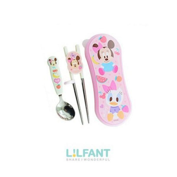 Набор мини-футляров для палочек для еды Disney из нержавеющей стали, розовый, 1 комплект