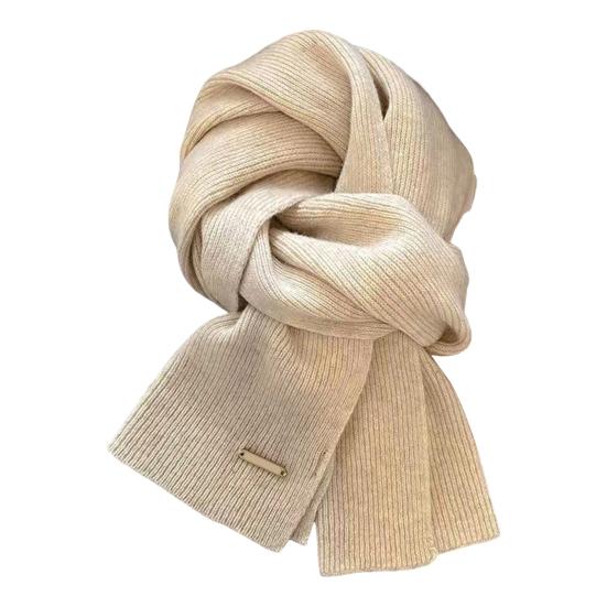 Women Scarf Solid Color Thickened Windproof Warm Versatile Scarf Daily Winter Outdoor Cycling Long Scarf