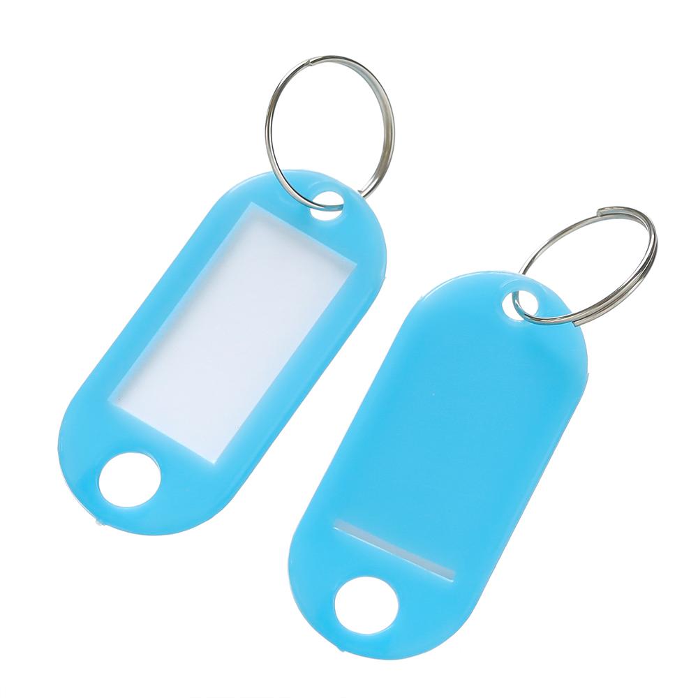 10/50pcs Colors Plastic Key Tags With Card Label For Diy Keychain Kit Luggage Tag El Number Classification