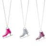 Multicolor Ice Skates Pendant Necklace with Alloy Sweater Chain