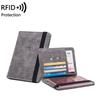 Anti-Magnetic RFID Passport and Card Holder - Multifunctional Bifold PU Cover for Travel Documents