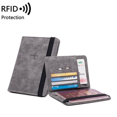 Антимагнитный держатель для паспорта и карт с RFID-защитой - Многофункциональная складная обложка из ПУ для проездных документов