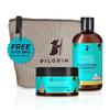 PILGRIM Korean Healthy & Shiny Hair Care Kit With Jute Kit Bag | Sulphate Free Shampoo 200ml & Argan Oil Hair Mask 200gm For Gentle Cleansing