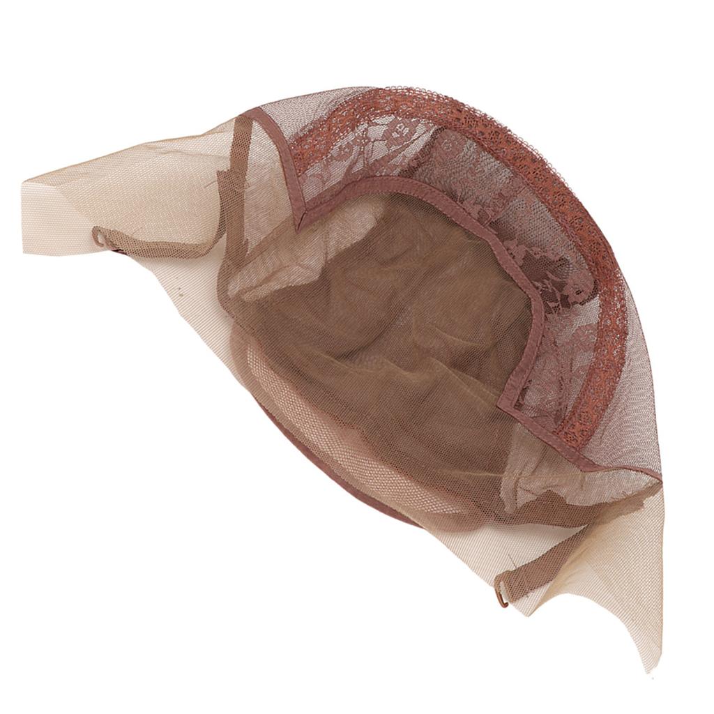 Wig Net Hairnet Lace Nylon Mesh U Part Adjustable Breathable Dark Brown for Performance
